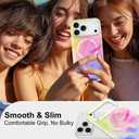 Magnetic for iPhone 17 Pro Case for Women Girls Stylish Colorful Iridescent Phone Case Compatible with Magsafe, Slim Fit Shockproof Protective Cover, Colorful