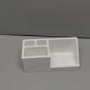 Diatomite Toothbrush Holders for Bathrooms, Quick Dry Electric Tooth Brush and Toothpaste Organizer Bathroom Accessories for Countertop, Vanity, Sink - Marble White