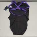 Speedo Womens Swimsuit One Piece Endurance+ Flyback Solid Adult Team Colors (36, Black/Purple)