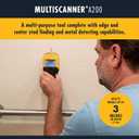 Zircon MultiScanner A200 Electronic Wall Scanner Stud Finder & Metal Detector with Live AC Wire Detection, SpotLite Pointer, ACT Auto-Correcting Technology