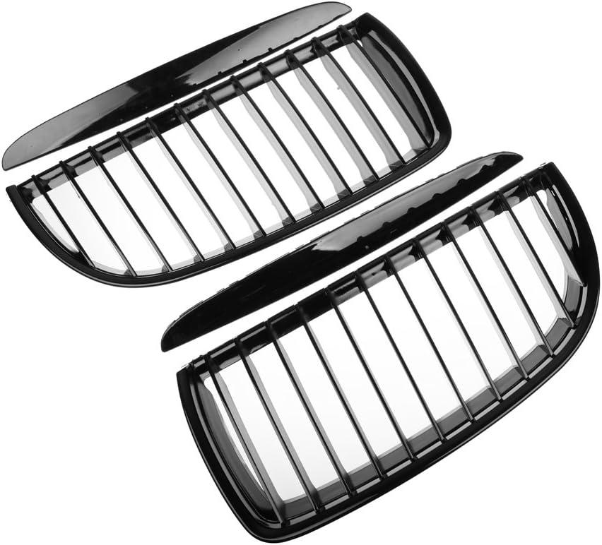 Left Right Kidney Grille Grill For E90 320i 323i 325xi 330i 328i 328xi 335i 335xi Pre-LCI (Glossy Black)