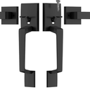 Matte Black Double Front Door Handle Set, French Door Locks for Double Doors with Smooth Deadbolt & Dummy Handle, Double Door Lock Easy to Install, Durable Construction for Front Door