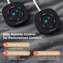 Bedsure Electric Blanket Queen Size - Dual Control Heated Blanket Queen, GentleSoft Fast Heating with 10 Time Settings & 10 Heat Settings, Warm Gift for Grandma (84x90 inches, Grey)