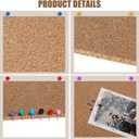 Seajan 3mm Cork Board roll 4 x 8 ft Thick Cork roll for Walls with 500 Multicolor Push Pins Brown Board Multipurpose for Crafts Bulletin Board Photo Organize Decor Office Home School Supplies, 50" x 6.1"