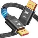 Highwings Displayport Cable 2.1, 16K DP 2.0 Cable 3.3FT [16K@60Hz, 8K@120Hz, 4K@240Hz 165Hz 144Hz] Support 54Gbps, HDCP DSC 1.2a, HDR10 FreeSync G-Sync for 3090 Graphics PC (Black)