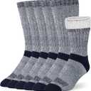 COZIA Merino Wool Socks for Men & Women Casual Warm Winter Cozy Thermal Socks (Medium-Large, E26-charcoal Blue (3 Pairs))