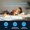 QHD 2560x1440P 2K Car Key Mini Security Camera for Home Security, Baby Camera Monitor, Pet Camera, Cat Camera, Small Surveillance Camera, Indoor Wireless