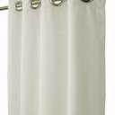Outdoor/Indoor Sunbrella Curtain 108 inch x 50 inch with 8 Stainless Steel Grommets Canvas Canvas Off White