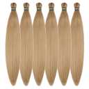 Brown Blonde Braiding Hair Pre stretched Box Braiding Hair Extensions Feed in Braids 26 inch