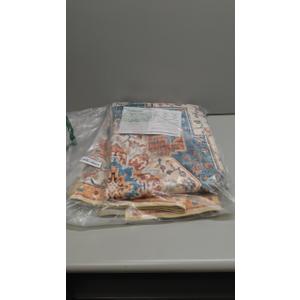 YJ.GWL Area Rugs for Living Room 4x6 Machine Washable Rugs for Bedroom, Non Slip Floral Vintage Rug Indoor Carpet, Stain Resistant Throw Rug for Dining Room Kitchen, Brick Orange