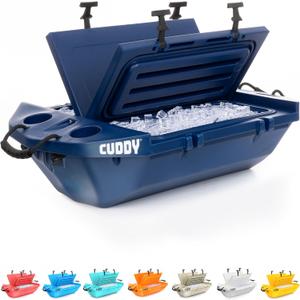 CUDDY Floating Cooler and Dry Storage Vessel for Land & Water 40QT Great for River, Beach, Kayak, Pool, & Lake - Multiple Color Options