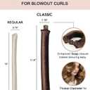 Classic Heatless Curls Overnight Rods - Upgraded Directional Grip Velvet Heatless Hair Curler to Sleep in No Heat Heatless Curling Flexi Rods Foam Hair Rollers for Blowout Look Long & Medium Hair