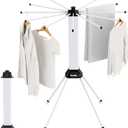 Clothes Drying Rack Foldable & Collapsible Drying Racks with 4-Leg Octopus Design, Large Capacity Space Saving Indoor Drying Rack for Bedroom,Balcony,Laundry for Indoor/Outdoor Use (White)