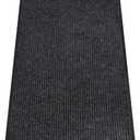 Indoor Outdoor Door Mat, 10' x 3' Doormat for Entryway, Rubber Backing Non Slip Front Door Mat Outside Entrance, Super Absorbent Commercial Floor Mat for Home Office, Black