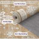 DEXI 6x9 Vintage Area Rugs for Living Room, Washable Rug for Bedroom, Beige