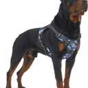 Auroth Tactical Dog Training Harness No Pulling Front Clip Leash Adhesion Reflective K9 Pet Working Vest Easy Control for Small Medium Large Dogs Blue Camo L