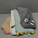 Hooded Baby Towels, 4 Packs Premium Soft Baby Bath Towels with Hood for Babies, Toddler, Infant - Ultra Absorbent, Baby Stuff Shower as Best Gifts for Boys and Girls (4Pack) (Gray+white+green+brown-4pack, 4styles)