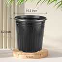 12Pack 3 Gallon Plant Nursery Pots, Thickened Soft Plastic Seedling Starter Pots, Plastic Plant Container with Drainage Hole for Indoor Outdoor Flower Seed,Succulents,Cuttings,Transplanting - Black