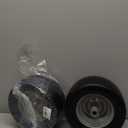 AR-PRO (2-Pack) 11x6.00-5 Flat Free Tire and Wheel - Universal 11x6-5 Solid Rubbe Riding Lawn Mower Tire with Rim - With 5.9"-8.1" Centered Hub and 3/4" Bushings - Fit Most Zero Turn Mowers (Silver(Smooth Tread))