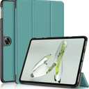 Case for OnePlus Pad Go 2023 11.4'', PU Leather Folding Folio Stand Case Cover in Green