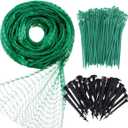 Bird Netting for Garden, 13Ft x 33Ft Green Anti Bird Protection Net, Plant Tree Netting for Protecting Fruit and Vegetables with 50 Ties and 20 Tacks