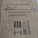 26.2FT Telescoping Ladder with Stabilizer Bar Wheels and Hooks, Multi-Purpose Extension Aluminum Folding Ladder Collapsible Adjustable Telescopic Ladders Extendable Ladder for Homeuse