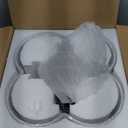 Black Semi Flush Mount Ceiling Light, Close to Ceiling Light Fixtures with Fabric Shade in Quatrefoil Shape, Farmhouse 13-inch Ceiling Light for Kitchen Hallway Bedroom, AD-22007-4SF-BK