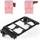 Folding Bracket Mount Compatible with Milwaukee Packout Toolbox, Easy to Install the Extra Fold Shelf with Rail Mount on Each Side for Modifying, Tool accessories for Building, Fixing, Whatever