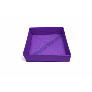 DIOMMELL 6 Pack Foldable Cloth Storage Box Closet Dresser Drawer Organizer Fabric Baskets Bins Containers Divider for Clothes Underwear Bras Socks Lingerie Clothing, M Purple 600