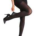 ARMOROSE Indestructible Black Tights for Women, Rip Resistant Durability Tummy Control Top Pantyhose 40D Sheer Stockings, S