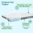 Sleepyhead Twin XL 2 Inch Mattress Topper for College Dorm Beds, Cooling Gel Memory Foam, Pressure-Relieving Comfort, Removable Washable Cover, CertiPUR-US Certified (XL Twin 2")