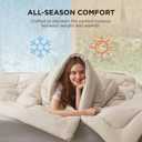 Bedsure Comforter Duvet Insert - Quilted Comforters Queen Size, All Season Duvet, GentleSoft Down Alternative Bedding, with 8 Tabs, Gifts for Women/Men, Linen, Queen 88 x 88 Inches