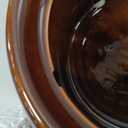 R&M International Traditional Style 4.5-Quart Large Ceramic Bean Pot with Lid, Brown