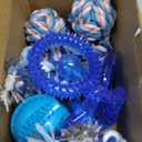 Beiker 20 Pack Puppy Chew Toys - Blue Dog Teething Toys for Puppies, Puppy Teething Rings and Ropes, Blue Rubber Toy Bundle for Small Dogs, Cute Interactive Dog Balls for Small Breed