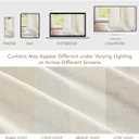 MIULEE Natural Linen Curtains 102 Inch Long 4 Panels Light Filtering Window Drapes with Rod Pocket Back Tab for Living Room Bedroom Farmhouse Decor 42" W x 102" L Inches