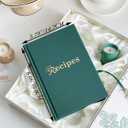 Recipe Notebook to Write in Your Own Recipes & Premium Hardcover Cookbook - 176 Page Blank Recipe Book for Family Chefs, Lasting Keepsake Gift Forest Green (Flat binding)