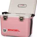 Engel UC7 7.5qt Leak-Proof, Air Tight, Drybox Cooler and Small Hard Shell Lunchbox for Men and Women (Pink)