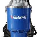 Gearwiz Backpack Vacuum Cleaner – 1000W Shoulder Vacuum with 25KPA Suction, Bagged or Bagless Use, Adjustable Harness, Double Filtration, Washable Dust Bag & Tools for Home, Office, Stairs & Cars