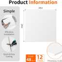 12-Pack 24"x24" Smooth Drop Ceiling Tiles, 2x2 ft Decorative PVC Ceiling Tiles for Residential & Commercial Decor, Covers 48 Sq.Ft., White