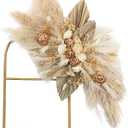 Pampas Grass Wall Arrangement | Home & Nursery Decor, Baby Shower & Wedding Arch Backdrop, Boho Decor (Dusty Brown)