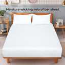 Royale Linens 6 Pack Queen Fitted Sheet Set - Bottom Sheet - Ultra Soft & Breathable - Brushed 1800 Microfiber - Wrinkle & Stain Resistant - Hotel Quality Deep Pocket Stretch Up to 16" (Queen, White)