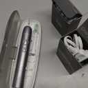 Aquasonic Vibe Series Ultra-Whitening Toothbrush  ADA Accepted Electric Toothbrush - 8 Brush Heads & Travel Case  40,000 VPM Motor & Wireless Charging - 4 Modes w Smart Timer  Charcoal Metallic