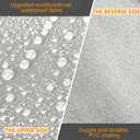 Mindsoft 4 Set Patio Cushion Covers Replacement Water UV Resistant Outdoor Cushion Slipcovers with Zipper Chair Seat Covers for Outdoor(24 x 21.3 inches,24 x 24 x 4.7 inches,Silver Gray)