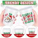 48 Pcs Friendsmas Christmas Party Supplies There's Some Ho Ho in This House 16oz Plastic Cups Funny Christmas Party Decorations Santa Disposable Cup for Holiday Reusable Drinking Supplies