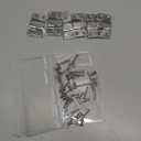 Flush Mount Bracket with Screws 6 Sets Hanging Buckle Kit, Interlocking Heavy Duty Photo Frame Hook, Furniture Connector for 100lb Picture Hangers Art Gallery Wall Mount Hardware, Stainless Steel (6)