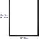 ONE WALL 18x24 Inch Floating Frame, Black Wood Double Glass Float Picture Frame Display 11x14/11x17/12x18/13x19/16x20 Photos Plant or Petal Specimens for Wall Hanging - Mounting Kit Included