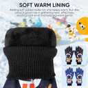 Kids Ski Snow Gloves Waterproof Winter Cold Weather Windproof Warm Snowboard Sport Mittens for Boys Girls (Blue, M)