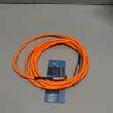 Right Angle Guitar Cable 10 ft, Nylon Braided Kevlar-Reinforced, Neutrik REAN Connector, 20AWG 99.99% OFC 1/4 Instrument Cable, Dual Shielded Amp Cord for Fender Electric Guitar, Neon Orange