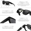HAOLOTA Polarized Fit Over Glasses Sunglasses for Women Men Trendy Square Wrap Around Shades UV Protection (L Size 01 Black/Grey)