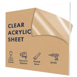 Falken Design Clear Acrylic Sheet  30" x 55" x 1/12" Thick Plexiglass Panel for Displays, Signage, and Home Dcor  Lightweight, Shatterproof, and Versatile Glass Alternative